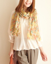 Rondeur　ドットシフォンブラウス