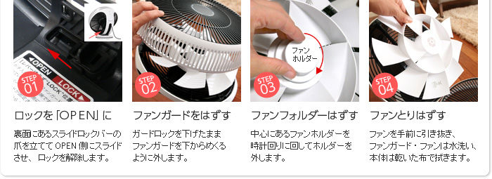 カバーの取り外し方