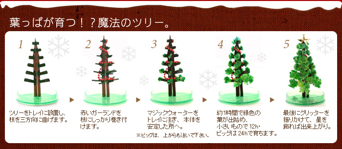 葉っぱが育つ魔法のツリー