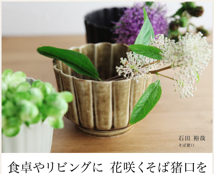 食卓やリビングに 花咲くそば猪口を