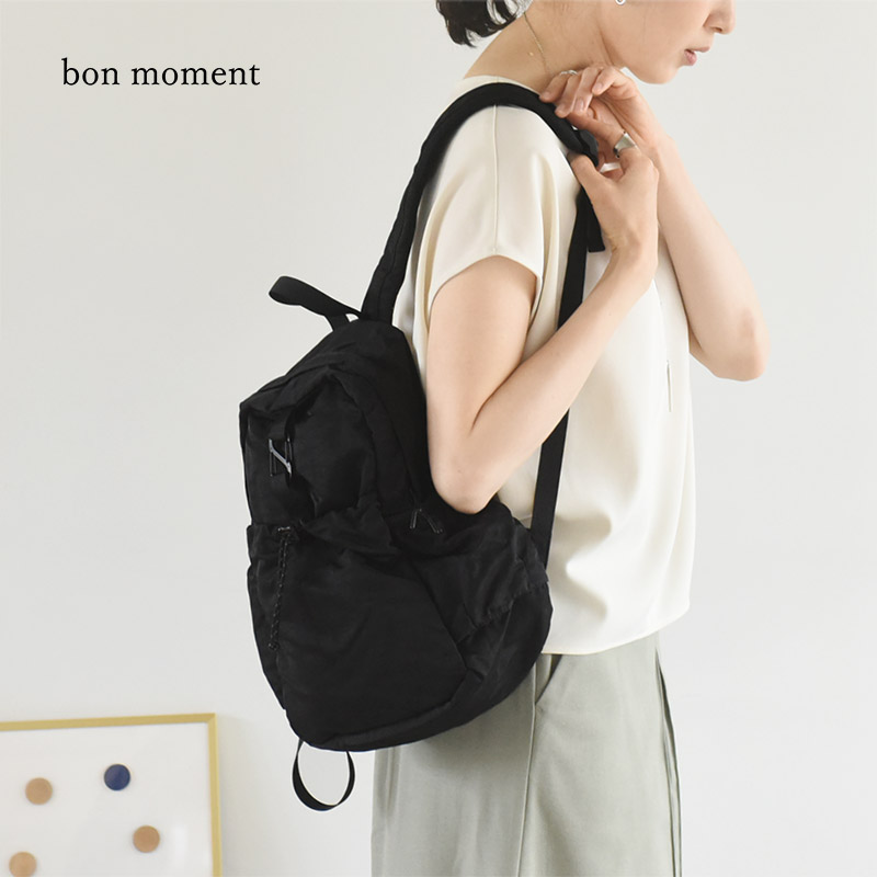 bon moment コンパクトで使いやすい 軽量 ナイロン ミニリュック 撥水加工/ボンモマン