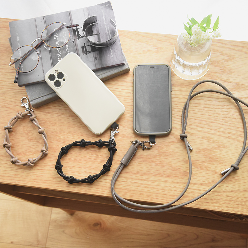 牛革 2way スマホストラップ スマホショルダー (2種類セット)/アグレアーブル Agreable