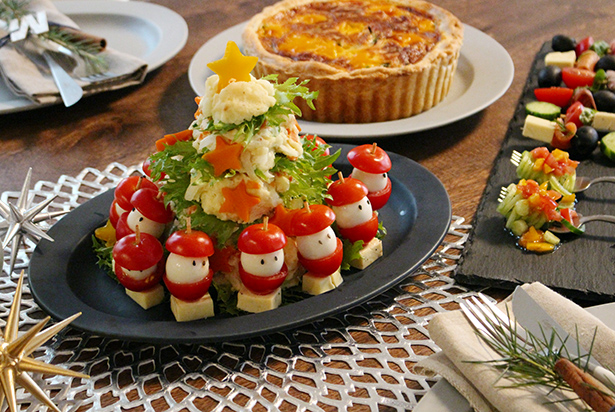 【もうすぐクリスマス3】食卓を彩る前菜～Xmasピンチョス＆サンタのポテサラツリー
