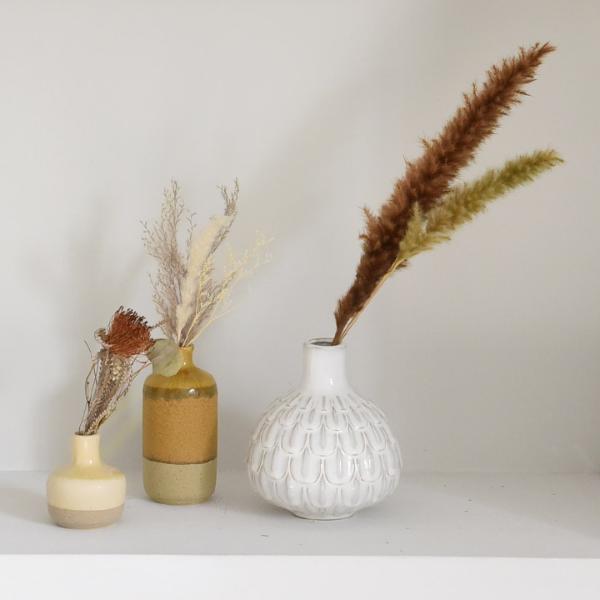 白い陶器のフラワーベース Hunt9 アンジェ Web Shop 本店