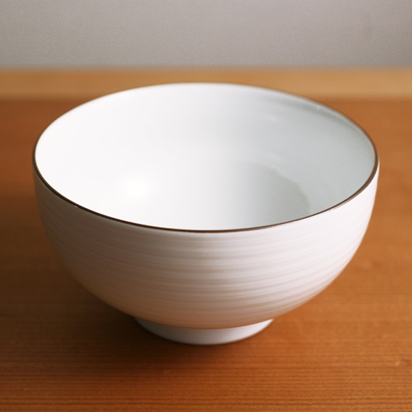 白磁千段(はくじせんだん) 5寸 深めん丼