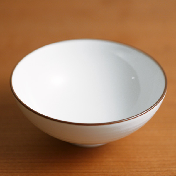 白磁千段(はくじせんだん) 4.2寸飯碗