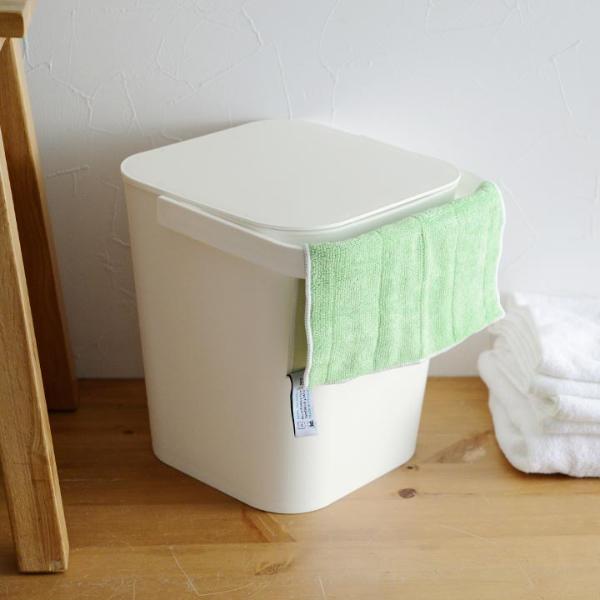【日本製】　tower　フタ付バケツ　12L／タワー
