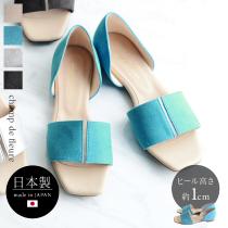 【3000円均一】スクエアトゥ　セパレート切替サンダル　champ　de　fleure（56％OFF）