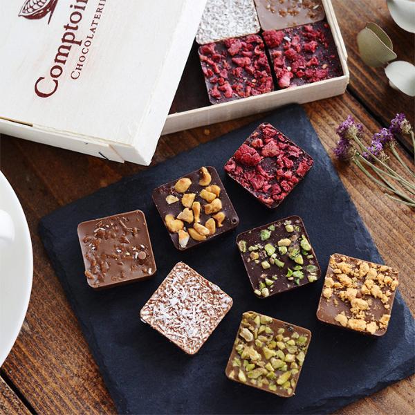 【v】チョコレート プラリネギフトボックス 12粒（120g）／Comptoir du Cacao コントワール・デュ・カカオ
