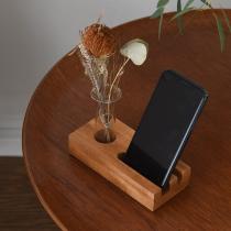 WOOD オーガナイザー スマホスタンド／モバイルスタンド／一輪挿し 【送料無料】【7/10雑貨マークダウン】（30％OFF）