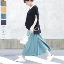 ウエストゴム  ふんわりギャザー スカート風パンツ／カウリーナ kauliina（20％OFF）【3/4 追加】
