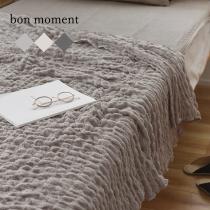 bonmoment くしゅくしゅタオルケット シングル 綿 コットン 洗える さらっと パイル／ボンモマン