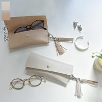 ラムレザー タッセル付 メガネケース／サングラスケース／アグレアーブル Agreable