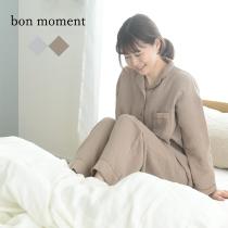 bon moment 3重ガーゼのふんわりガーゼパジャマ 長袖 コットン100％／ボンモマン（10％OFF）【送料無料】