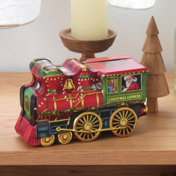 クリスマス 立てて置けるチョコレート缶 クリスマスシェイプティン機関車／WINDEL ウィンデル（64％OFF）【1/24雑貨追加】