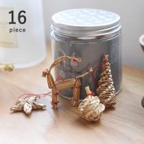 クリスマス ボトリングストローオーナメントセット 16個入り（20％OFF）