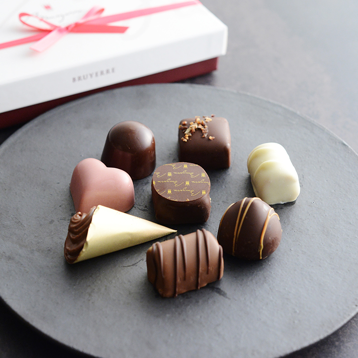 ベルギーの老舗ショコラティエが作るチョコレートセレクション 8個入り／BRUYERRE ブリュイエール