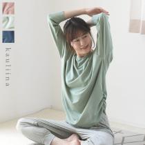 サラサラタッチ ヨガもできる リラックスウェア 脇シャーリング 前後2WAYプルオーバー／kauliina カウリーナ