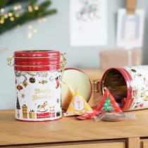 クリスマス キャニスター缶 お菓子入り