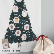 kukka ja puu タペストリーに飾れる クリスマスオーナメント 8枚セット／クッカヤプー