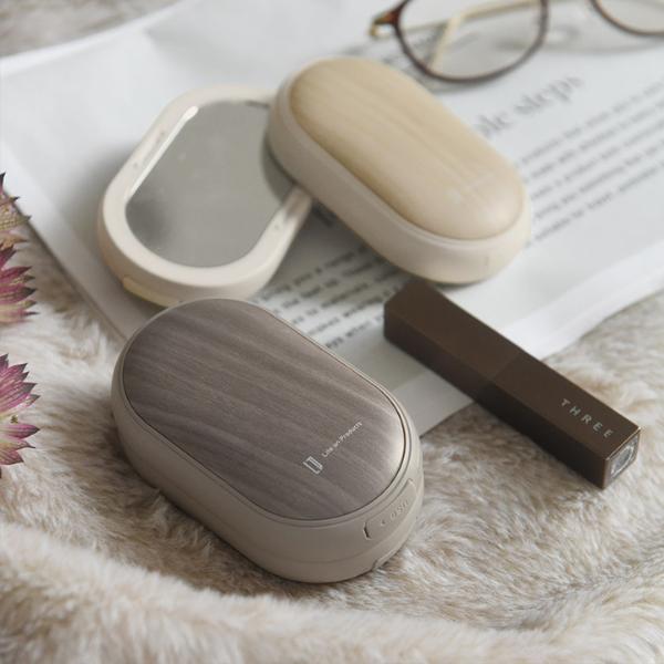 両手で使えるシェアカイロ モバイルバッテリー機能付 Premium WOOD／ライフオンプロダクツ【送料無料】