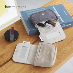 bon moment さっとお直しができる ミラー付き ミニポーチ／ボンモマン
