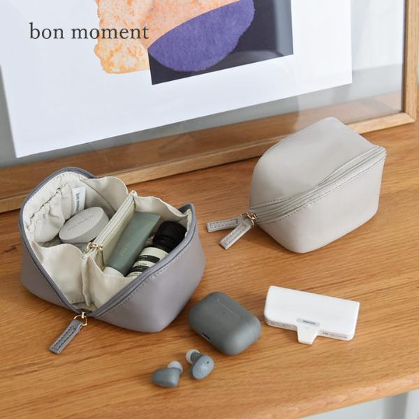 bon moment がばっと開く ミニキューブポーチ／ボンモマン