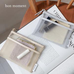 bon moment 通気性のいい 軽量メッシュ ハンカチポーチ／ボンモマン
