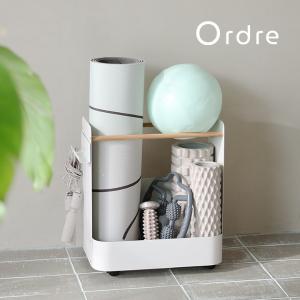 Ordre 立てて収納できる フィットネス収納 キャスター付き 収納ワゴン【送料無料】