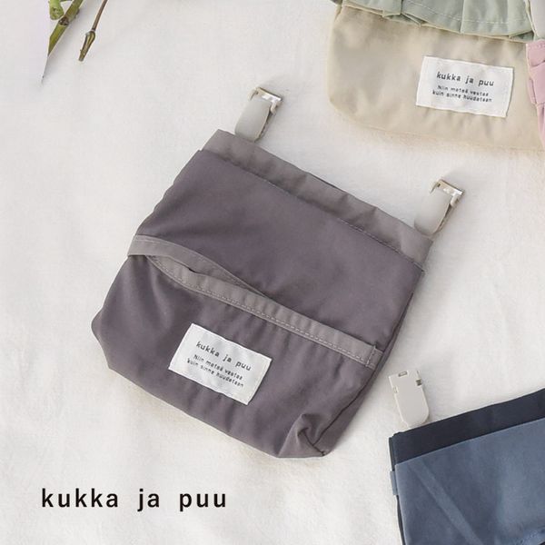 パイピング／グレー kukka ja puu 取り出しやすい 移動ポケット マスク
