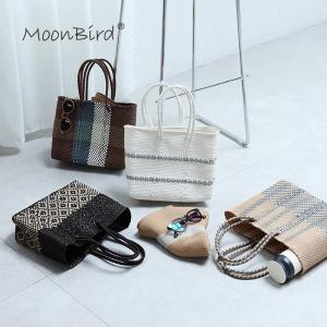 夏気分が漂う 手編みのメルカドバッグ  メキシコ製 ／MoonBird