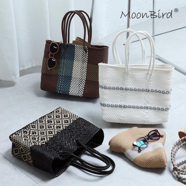 夏気分が漂う 手編みのメルカドバッグ  メキシコ製 ／MoonBird