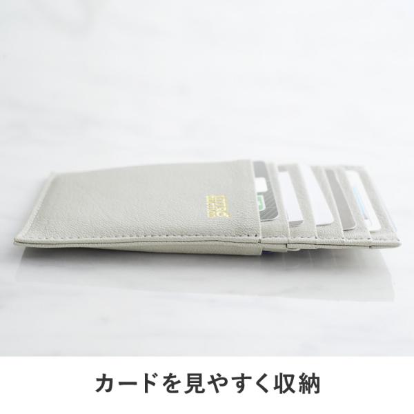 アンジェ別注】 日本製 山羊革 超薄型カードケース INTRODUCTION【送料 