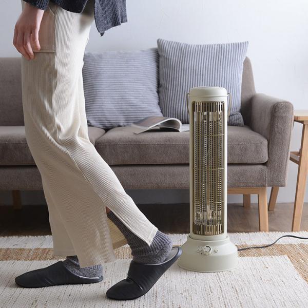 BRUNO ブルーノ カーボンヒーターNostalStovewide ペールグリーン ストーブ スリム 静音設計 首振り機能 レトロ 出力? BRUNO カーボンヒーター Nostal Stove wide／ブルーノ