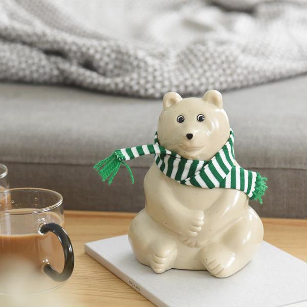 2023限定 しろくま貯金箱 マフラー付き polar bear money box シロクマ