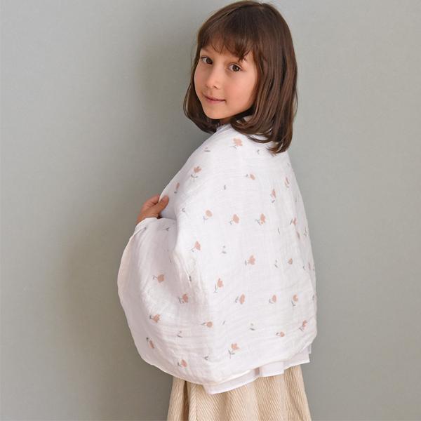 kukka ja puu 47×100cm ふんわり4重ガーゼ ミニバスタオル