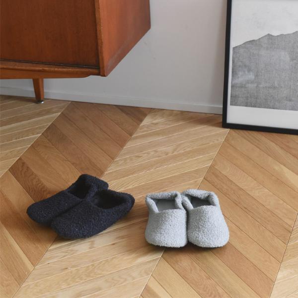 bon moment もこもこループ ボア ルームシューズ スリッパ／ボンモマン