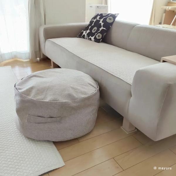 ZIP!』で話題】bon moment リビングクッションになる 掛け布団収納
