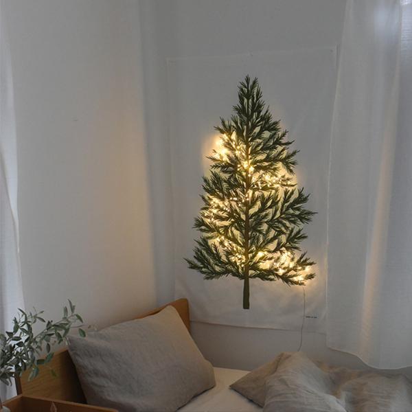 kukka ja puu クリスマスツリー タペストリー 壁掛け 110×70cm