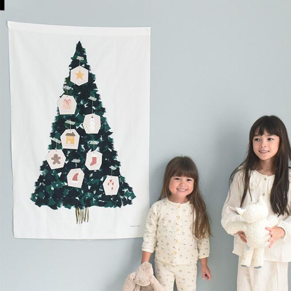 クリスマス kukka ja puu クリスマスツリー タペストリー 壁掛け 110