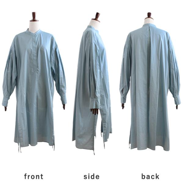 3000円均一】バンドカラー 2WAYロングシャツチュニック／アグレ