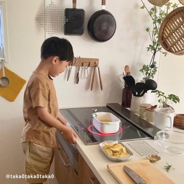 おまけ特典付き／富士ホーロー 角型天ぷら鍋／温度計付き 揚げ網