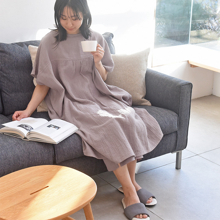 湯上りガーゼワンピ