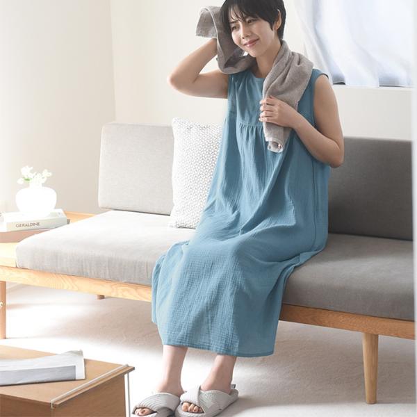bon moment 湯上りガーゼワンピース ルームワンピース／ボンモマン 母の日 ギフト