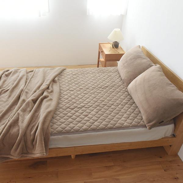 大感謝祭15%OFF】bon moment 敷きパッド セミダブル 吸湿発熱綿入り