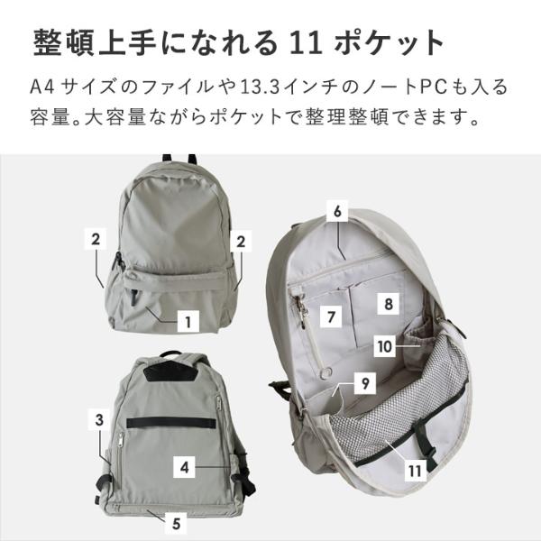 スラッシャーリュック 30LA4収納 撥水加工 ブラックホワイト