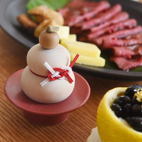 アンジェ別注】 hare 水引で結ぶ 小さな木の鏡餅 お正月【25N