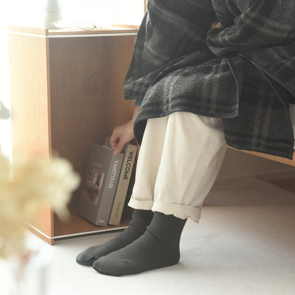 もちはだ×bon moment ルームソックス 裏起毛 アンクル丈 男女兼用 日本製/ボンモマン