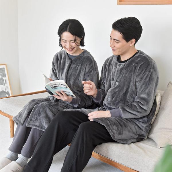 bon moment 軽くてあったかい 着る毛布 ルームウェア マイクロファイバー／ボンモマン
