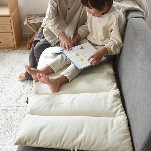 bon moment 3wayで使える マルチマット ごろ寝マット 洗える 折りたたみ お昼寝マット ごろ寝クッション/ボンモマン